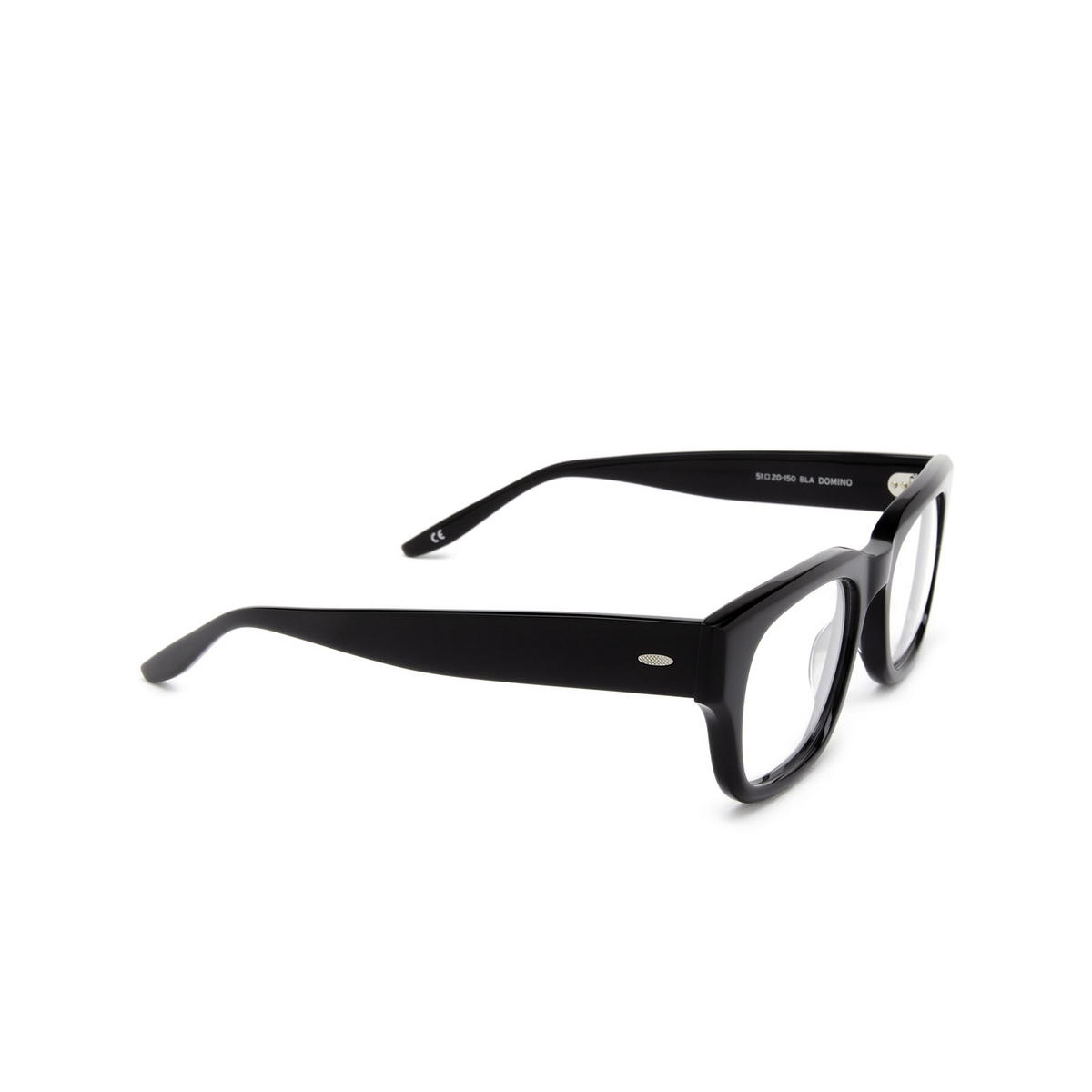 Barton Perreira® Square Eyeglasses: Domino BP5197 color Black 0EJ - three-quarters view.