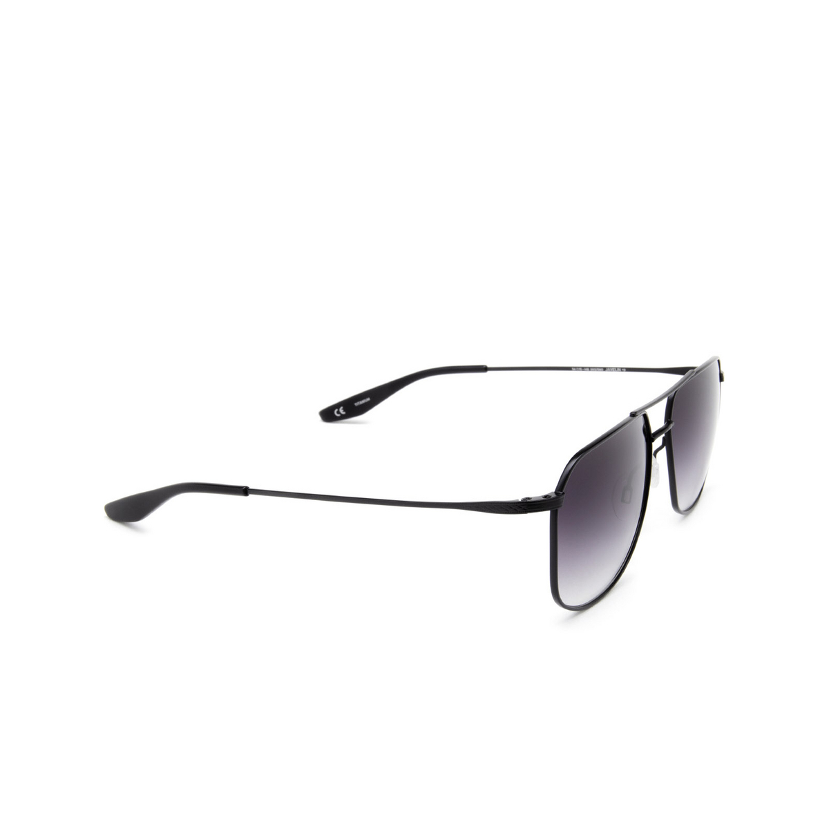 Barton Perreira® Square Sunglasses: Javelin BP0223 color Black Satin 0EH - three-quarters view.