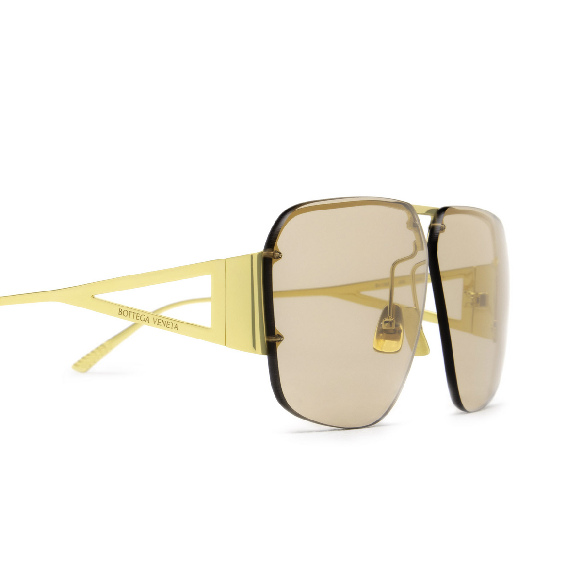 Bottega Veneta® Irregular Sunglasses: BV1065S color 008 Gold - 3/3