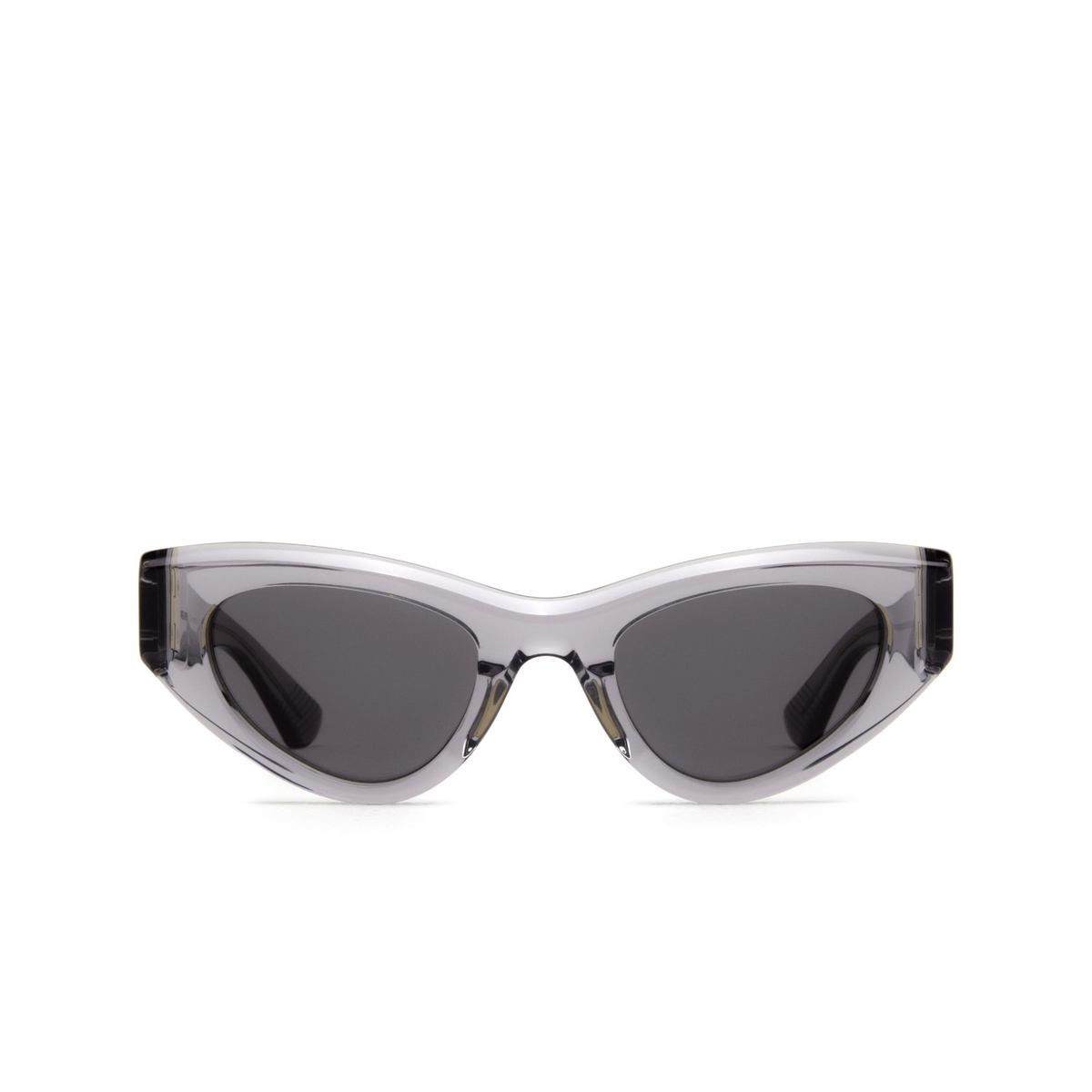 Bottega Veneta® Cat-eye Sunglasses: BV1142S color Grey 001 - front view.