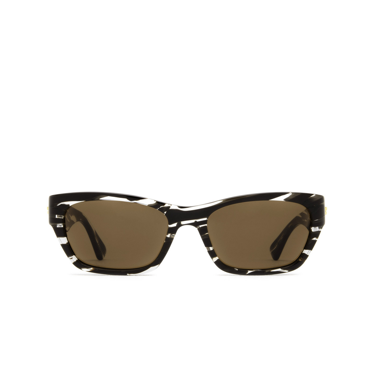 Bottega Veneta® Cat-eye Sunglasses: BV1143S color Brown 003 - front view.