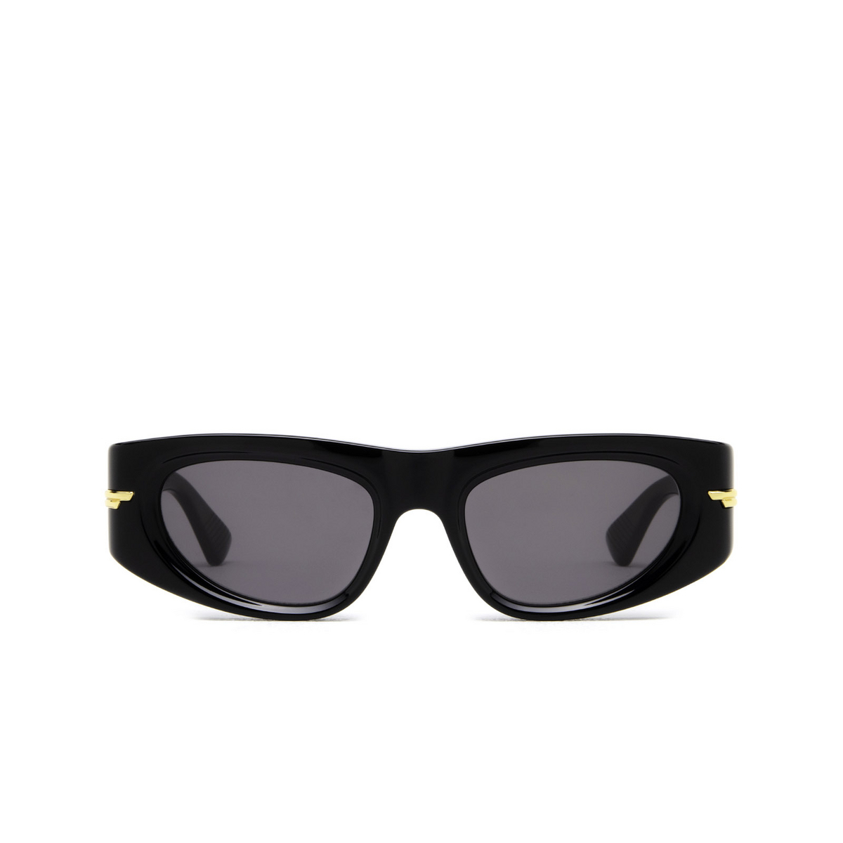 Bottega Veneta® Rectangle Sunglasses: BV1144S color Black 001 - front view.