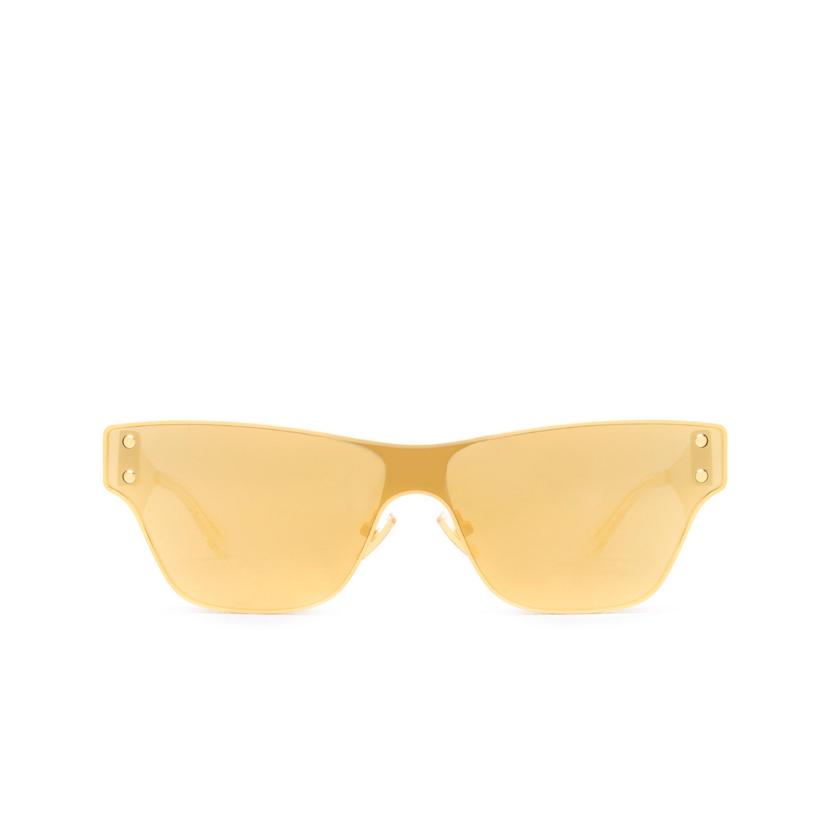 Bottega Veneta® Rectangle Sunglasses: BV1148S color 002 Gold - front view
