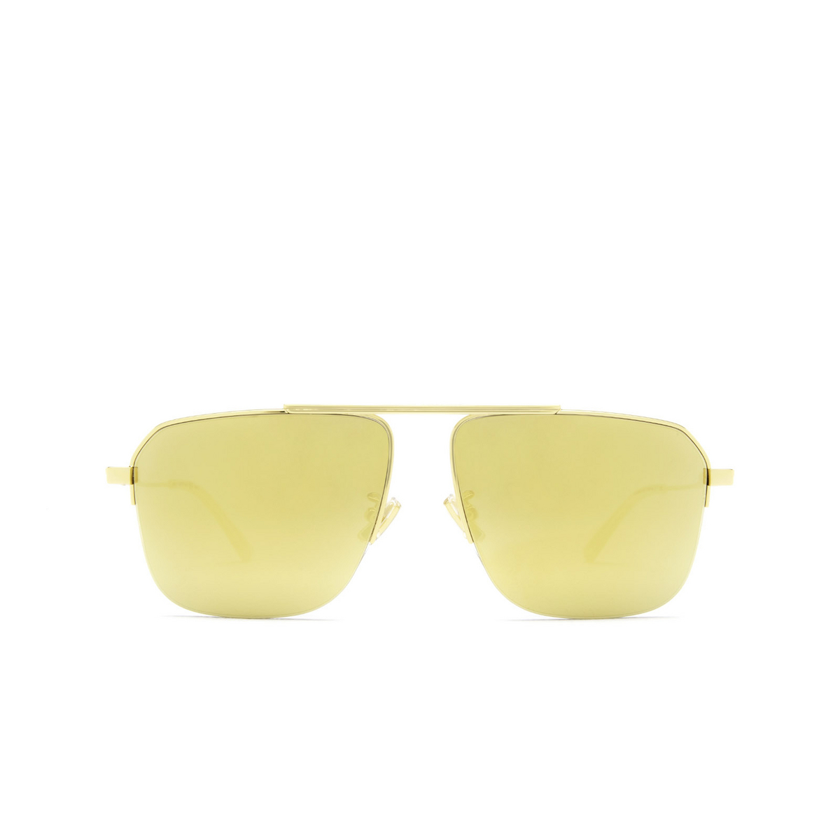 Bottega Veneta® Square Sunglasses: BV1149S color Gold 005 - front view.