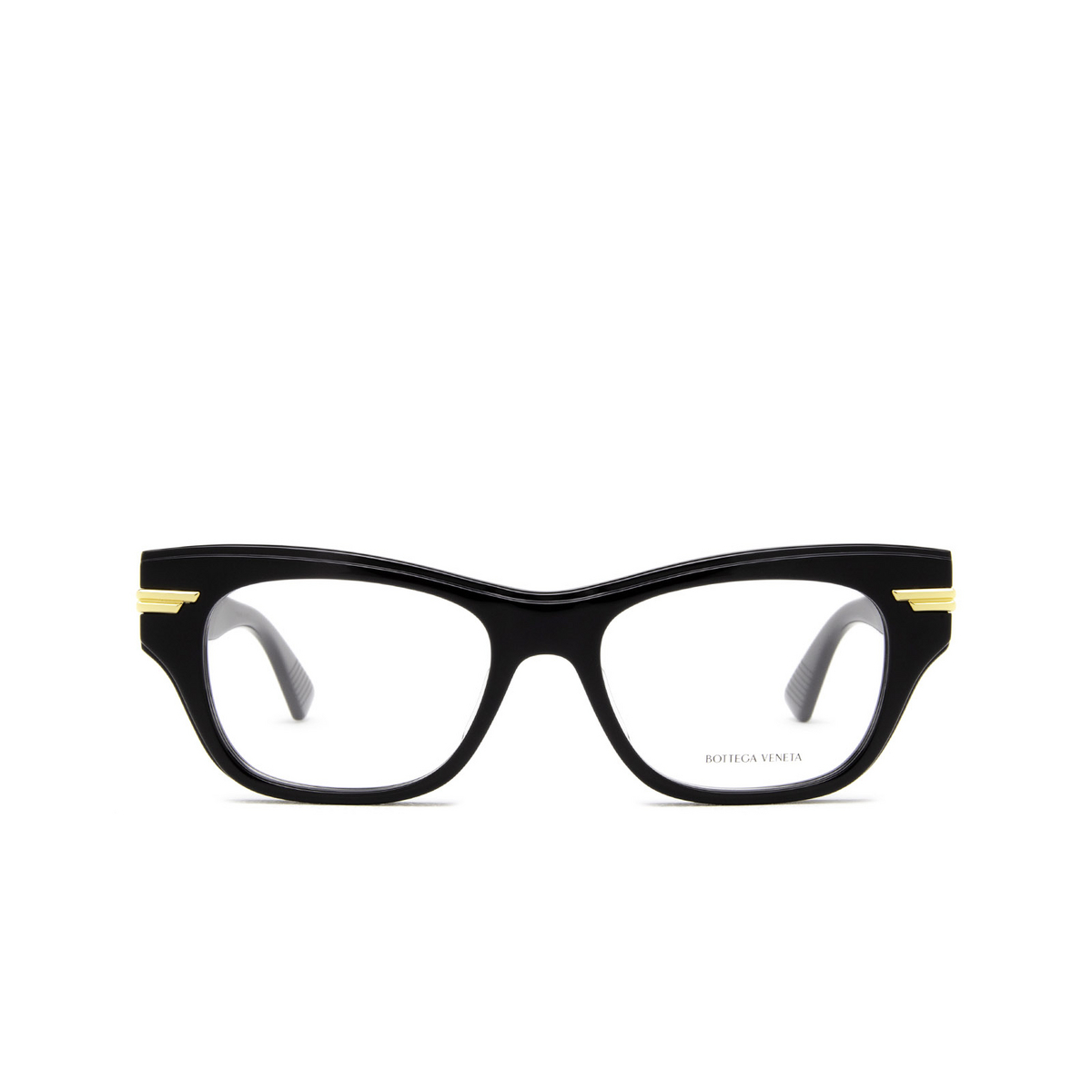 Bottega Veneta® Cat-eye Eyeglasses: BV1152O color Black 001 - front view.