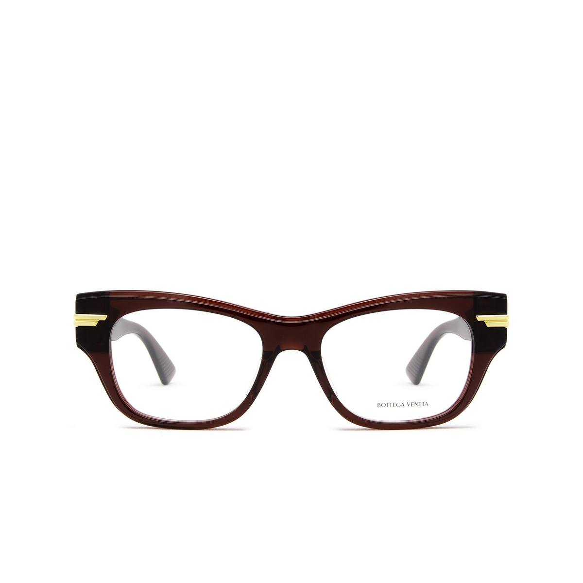 Bottega Veneta® Cat-eye Eyeglasses: BV1152O color Burgundy 003 - front view.