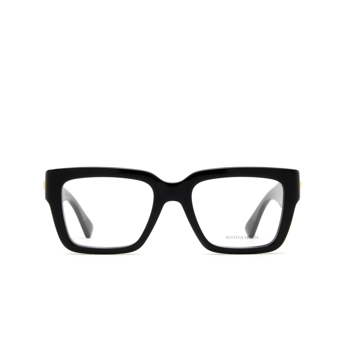 Bottega Veneta® Rectangle Eyeglasses: BV1153O color Black 001 - front view.