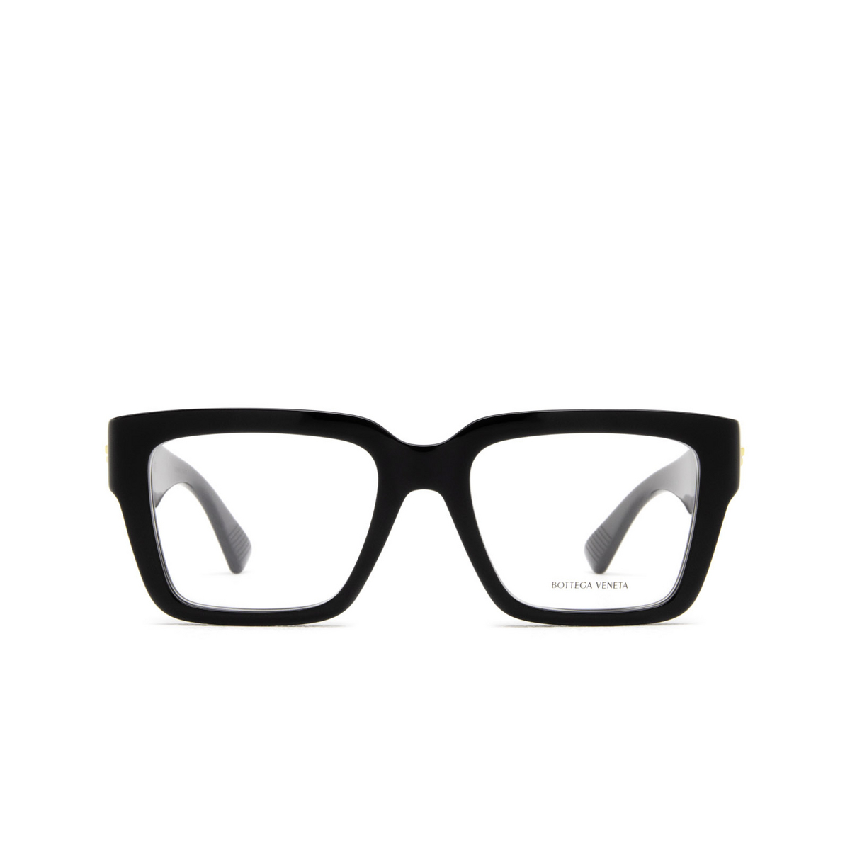 Bottega Veneta® Rectangle Eyeglasses: BV1153O color Black 005 - front view.