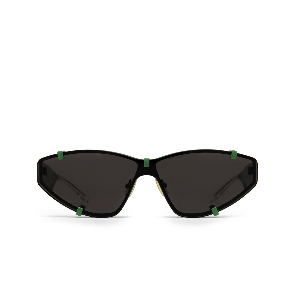 Bottega Veneta® Irregular Sunglasses: BV1165S color Green 001 - front view.