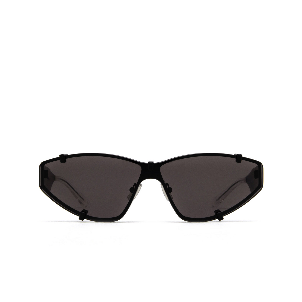 Bottega Veneta® Mask Sunglasses: BV1165S color Black 002 - front view.
