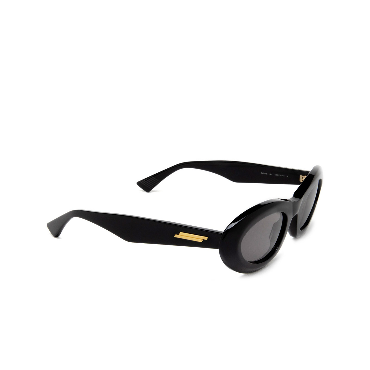 Bottega Veneta BV1191S Sunglasses 001 Black - three-quarters view