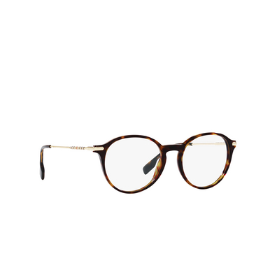 Gafas graduadas Burberry ALISSON 3002 light havana - Vista tres cuartos