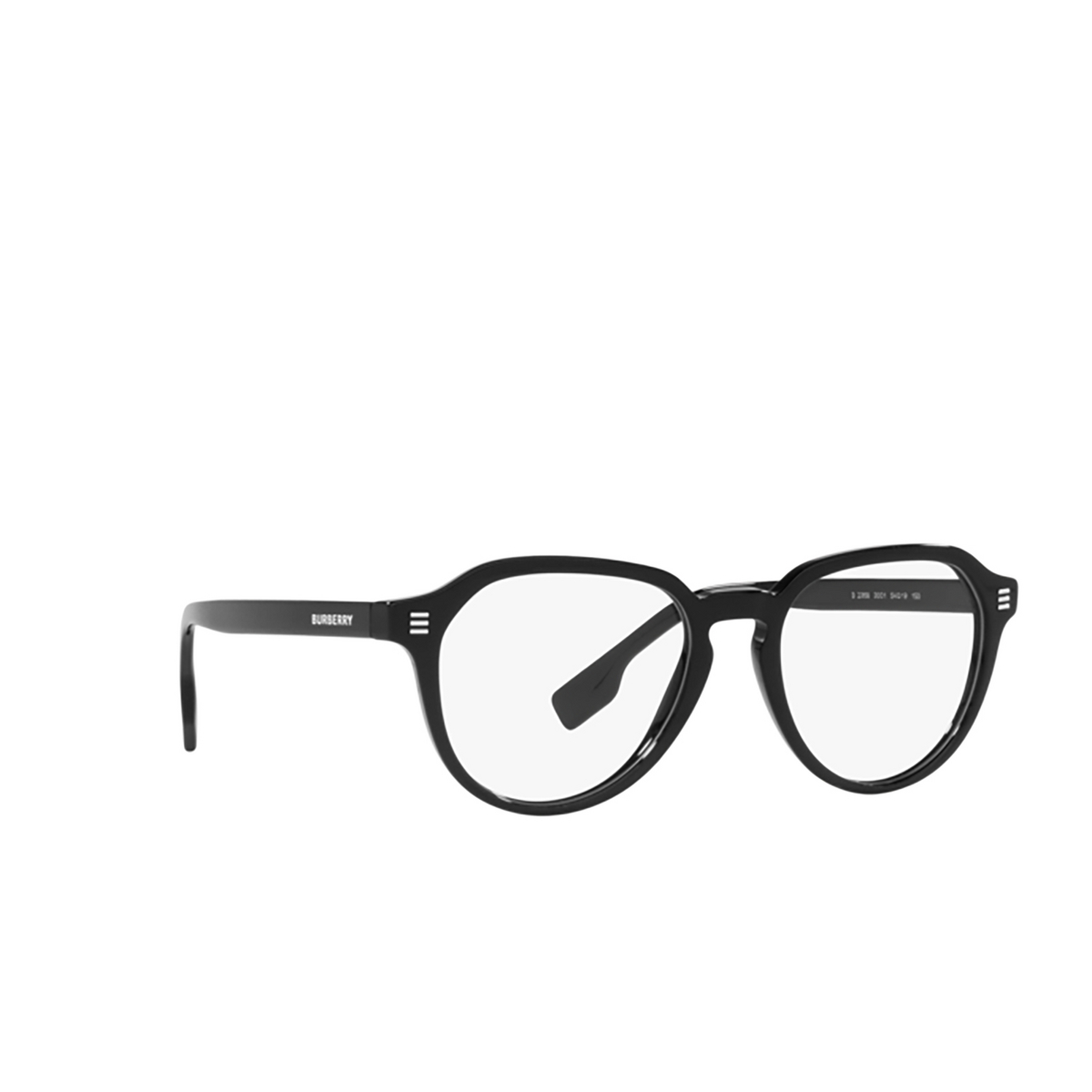 Burberry ARCHIE Eyeglasses 3001 Black - three-quarters view