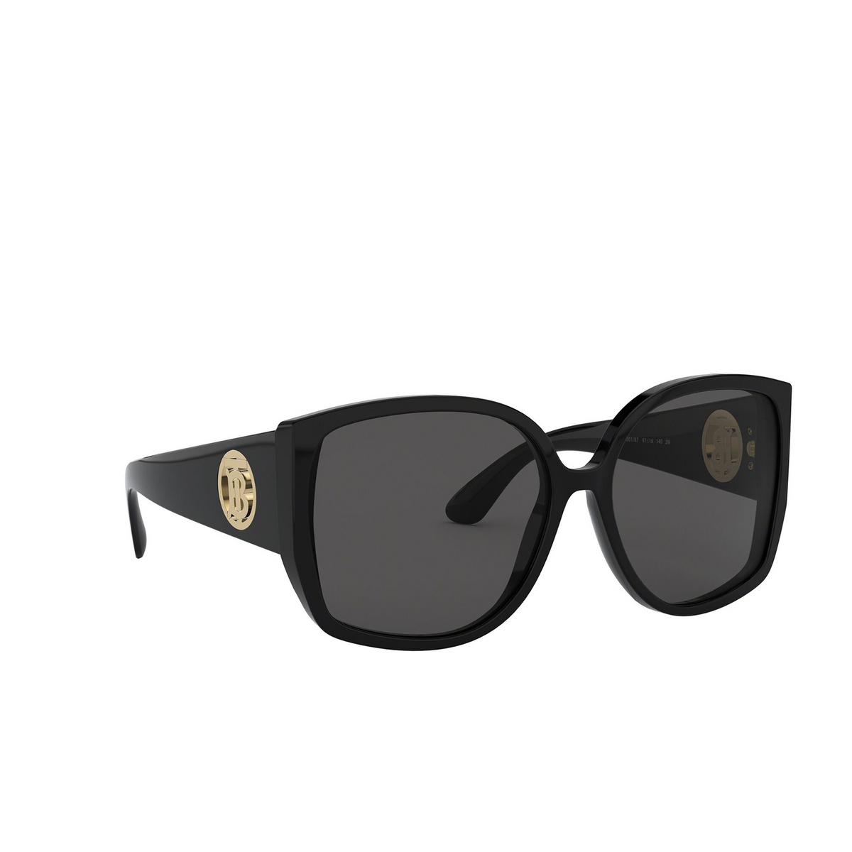 Burberry BE4290 Sunglasses 300187 Black - three-quarters view