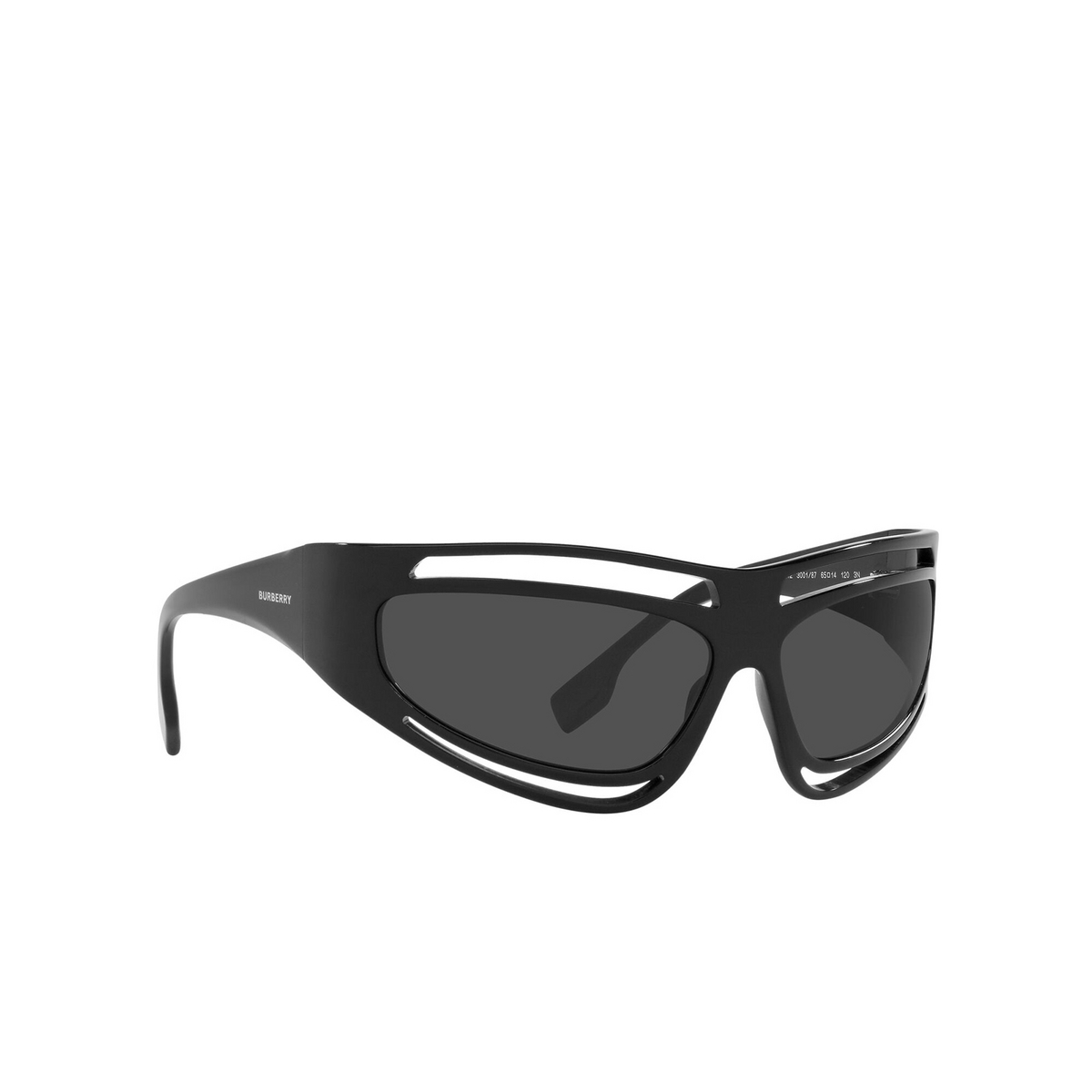 Burberry BE4342 Sunglasses 300187 Black - three-quarters view