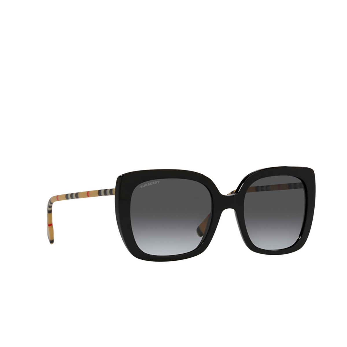 Burberry CAROLL Sunglasses 3853T3 Black - three-quarters view