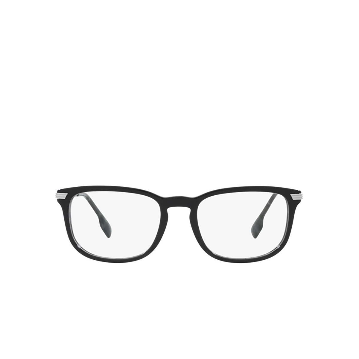 Burberry CEDRIC Eyeglasses 3829 Top Black On Charcoal Check - front view