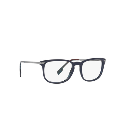 Burberry CEDRIC Eyeglasses 3956 top blue on navy check - three-quarters view
