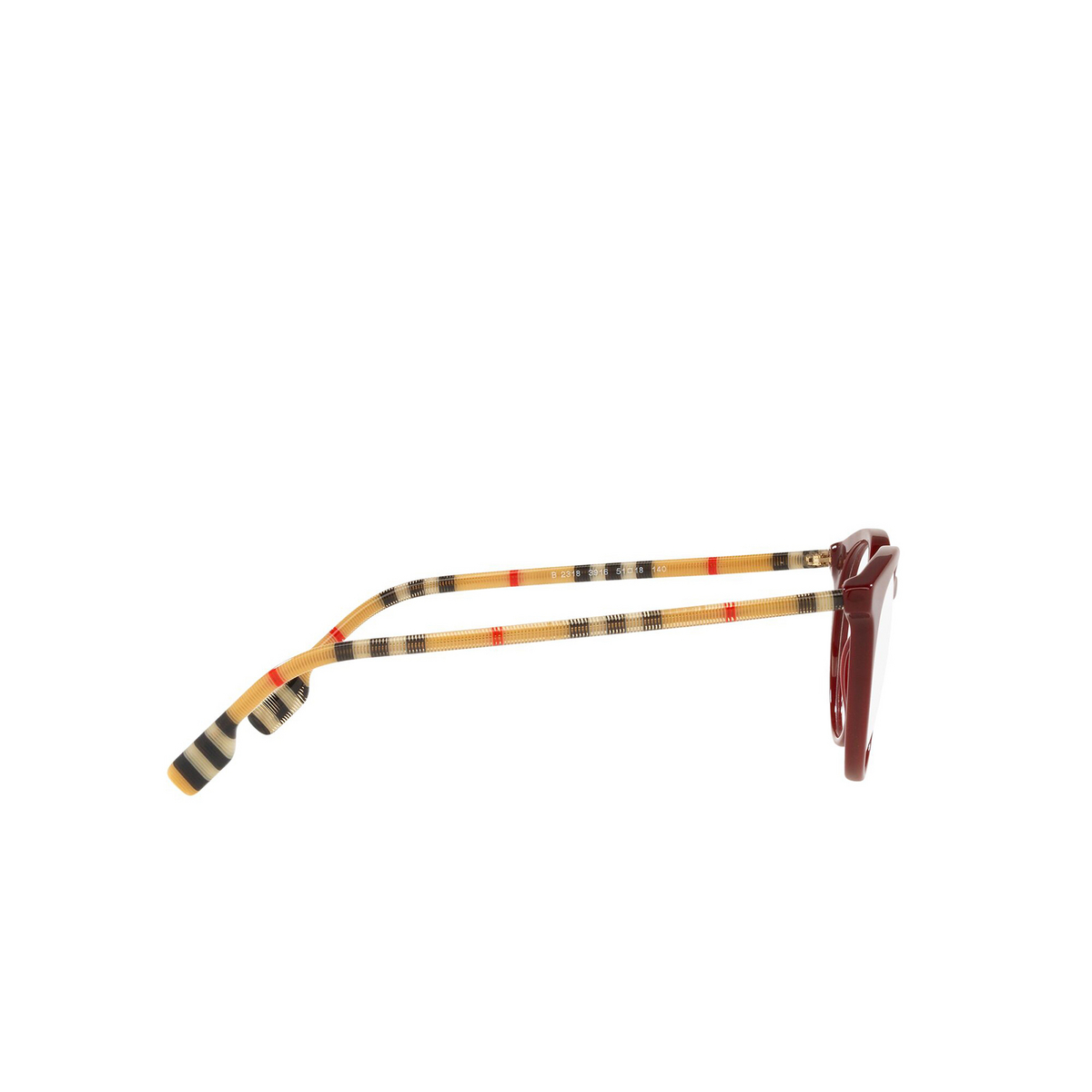 Burberry® Round Eyeglasses: Chalcot BE2318 color Bordeaux 3916 - product thumbnail 3/3.