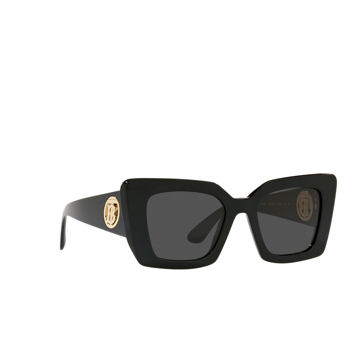 Burberry DAISY Sunglasses 300187 Black - three-quarters view
