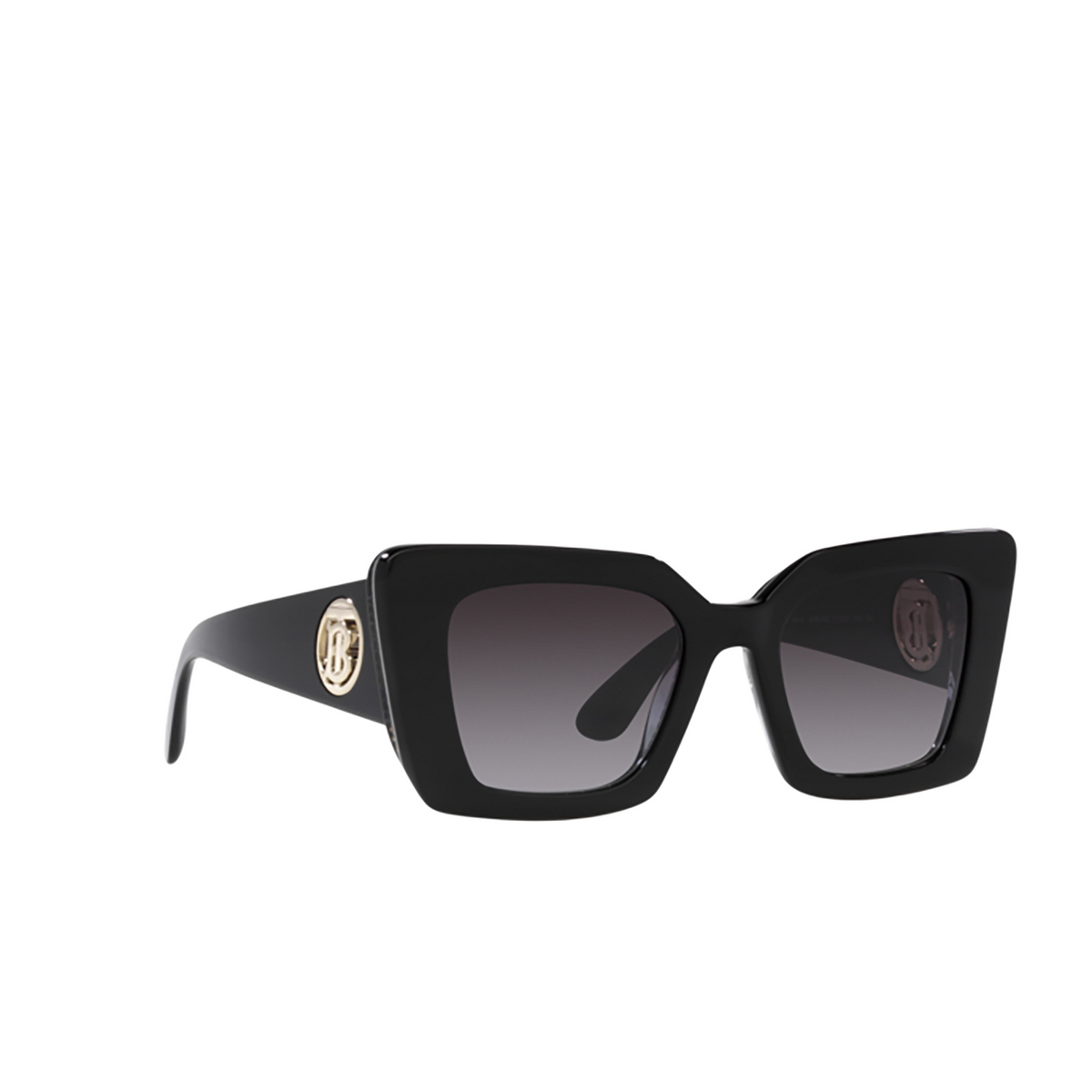 Burberry DAISY Sunglasses 40368G Black / Print Tb / Crystal - three-quarters view