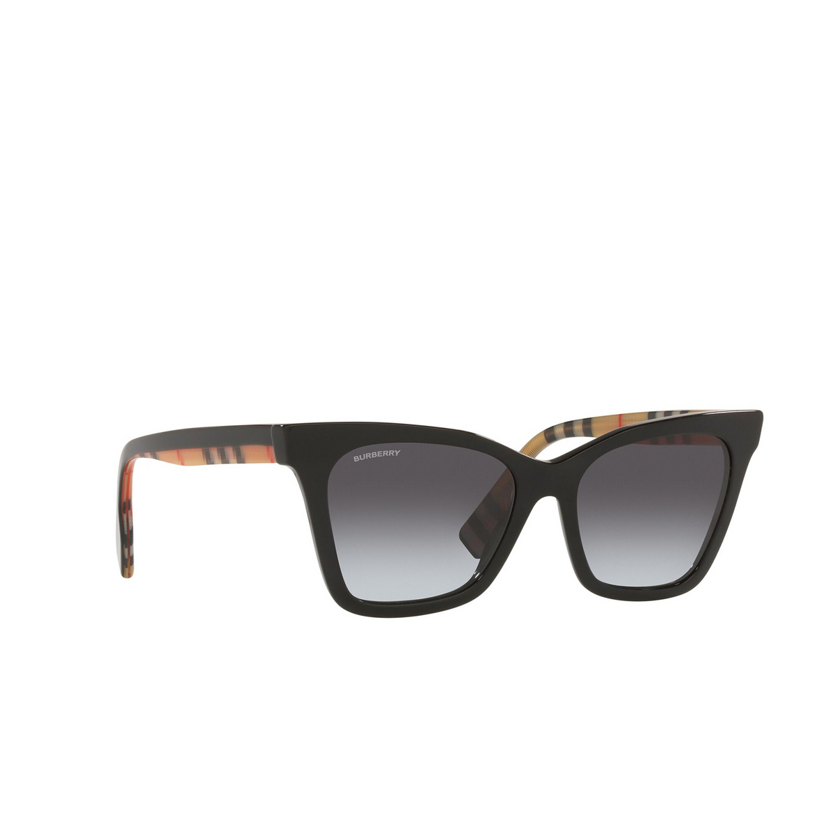 Burberry ELISA Sunglasses 39428G Black - three-quarters view