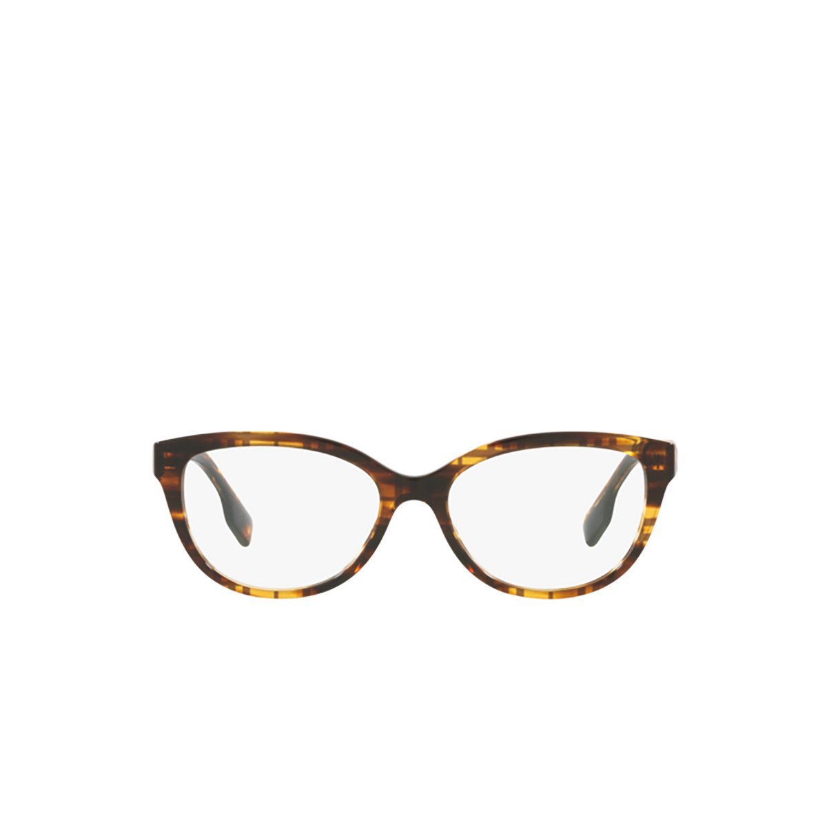 Burberry ESME Eyeglasses 3981 Top Check / Striped Brown - front view