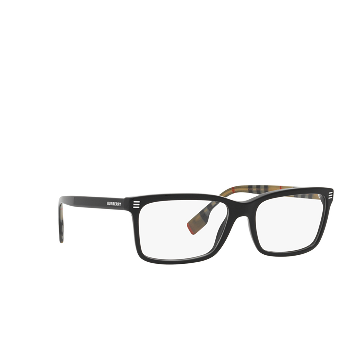 Burberry FOSTER Eyeglasses 3773 Black - three-quarters view