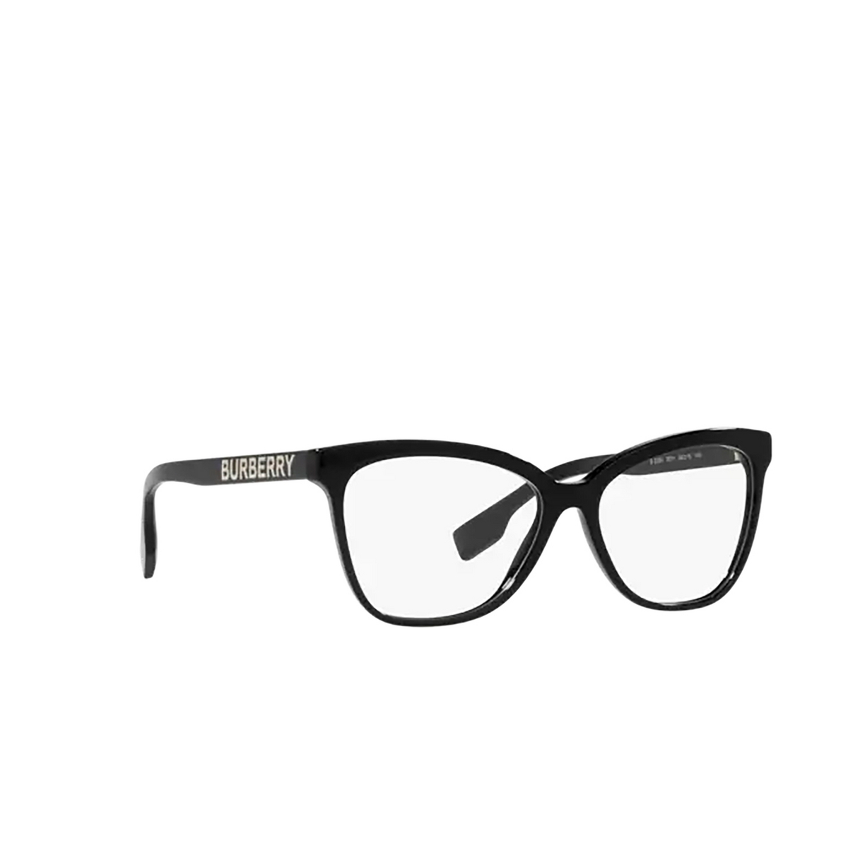 Burberry GRACE Eyeglasses 3001 Black - three-quarters view