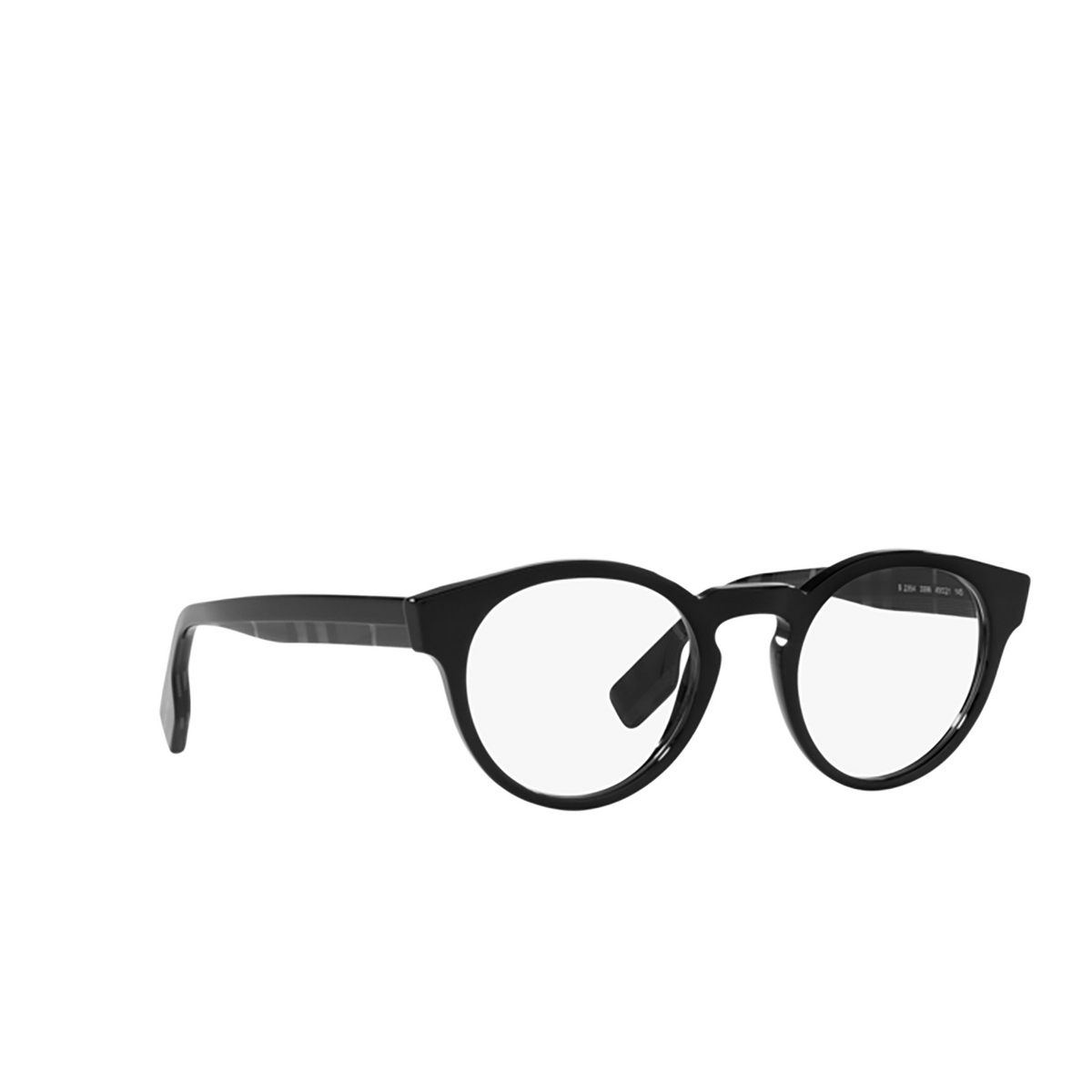 Burberry GRANT Eyeglasses 3996 Black - three-quarters view