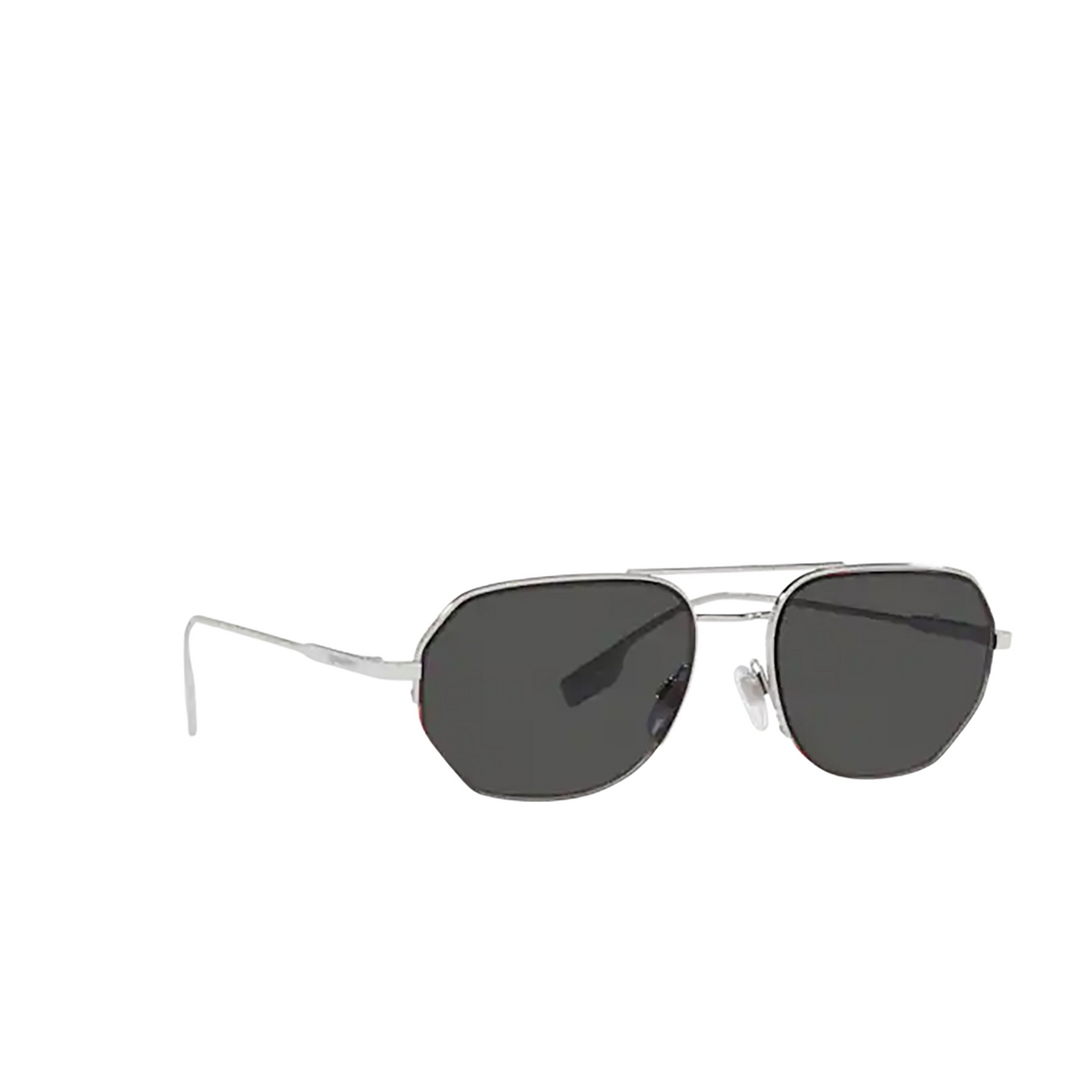 Burberry HENRY Sunglasses 100587 Silver - three-quarters view