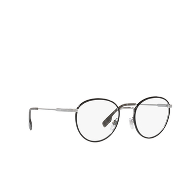 Burberry HUGO Eyeglasses 1003 gunmetal / black - three-quarters view