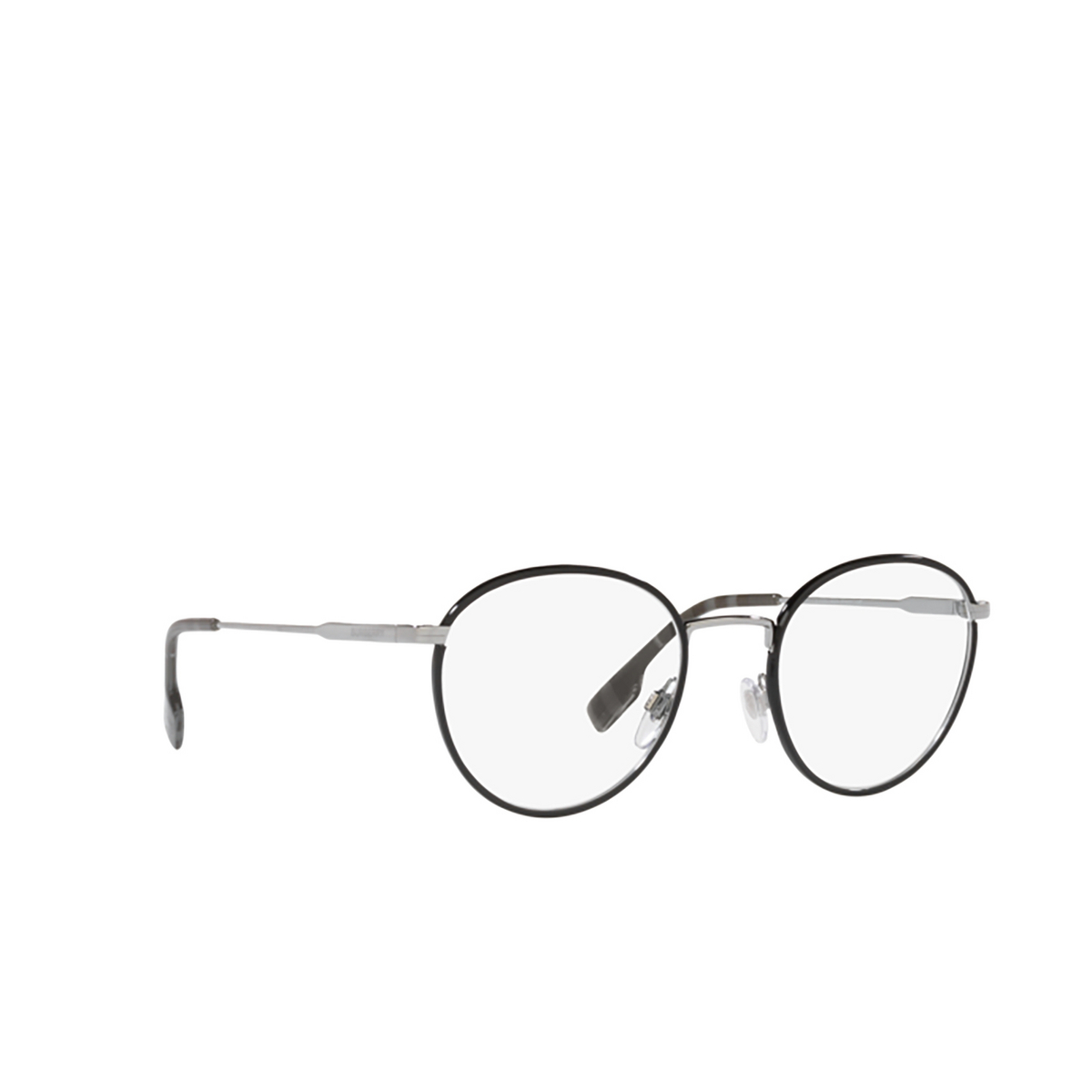 Burberry HUGO Eyeglasses 1003 Gunmetal / Black - three-quarters view