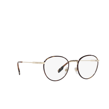 Burberry HUGO Eyeglasses 1109 light gold / dark havana - three-quarters view