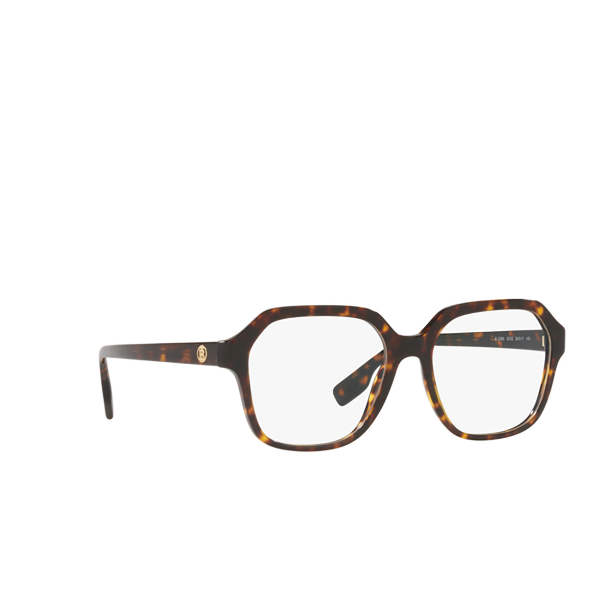 Burberry ISABELLA Eyeglasses 3002 Dark Havana - three-quarters view