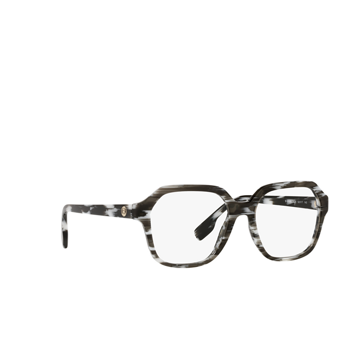 Burberry ISABELLA Eyeglasses 3978 White / Black - three-quarters view