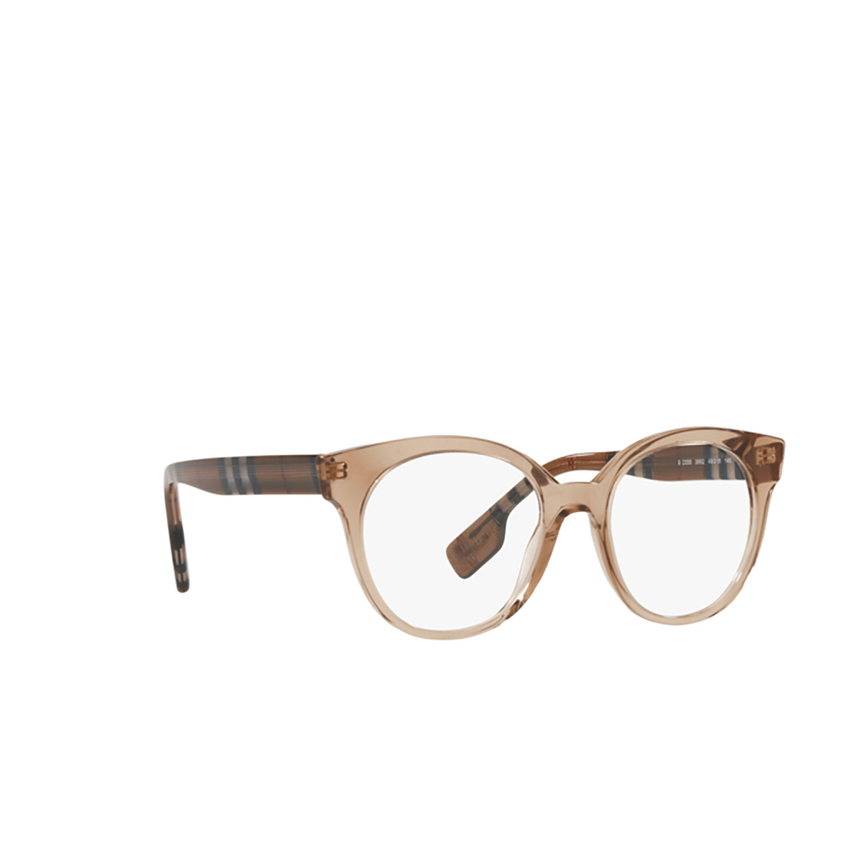 Burberry JACQUELINE Eyeglasses 3992 Brown - three-quarters view