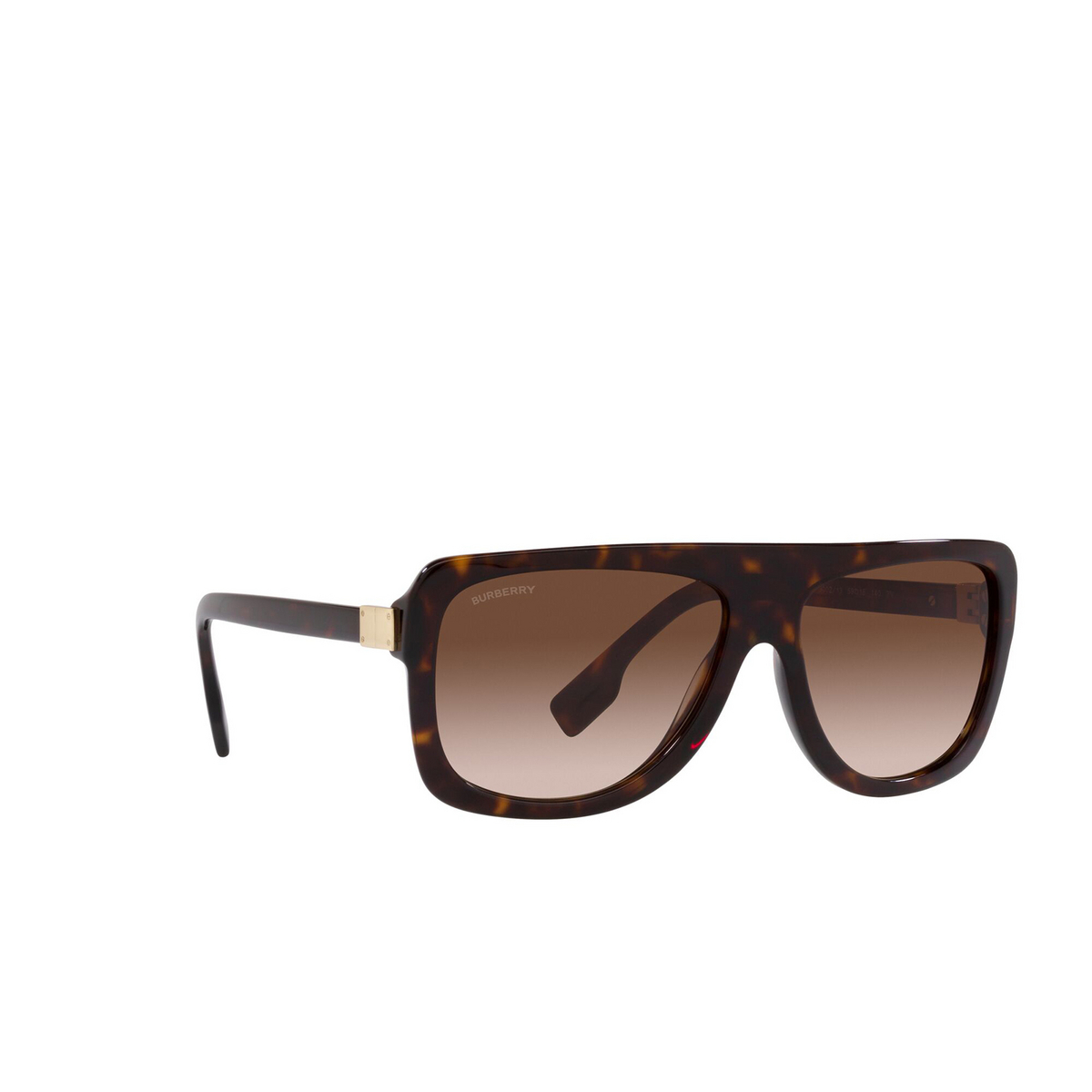Burberry® Square Sunglasses: BE4362 Joan color 300213 Dark Havana - three-quarters view