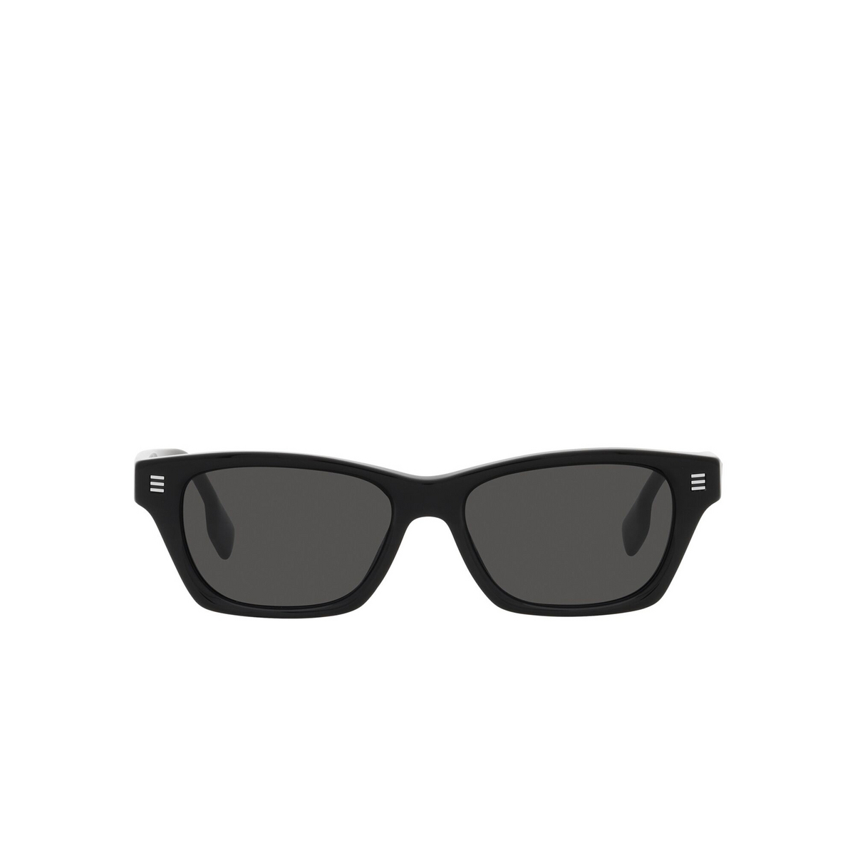 Burberry® Rectangle Sunglasses: BE4357 Kennedy color 300187 Black - front view
