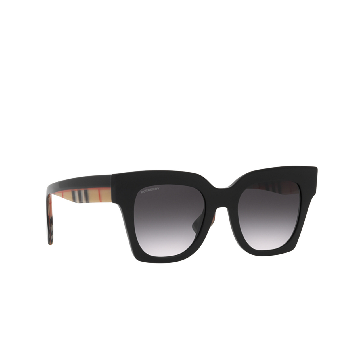 Burberry KITTY Sunglasses 39428G Black - three-quarters view