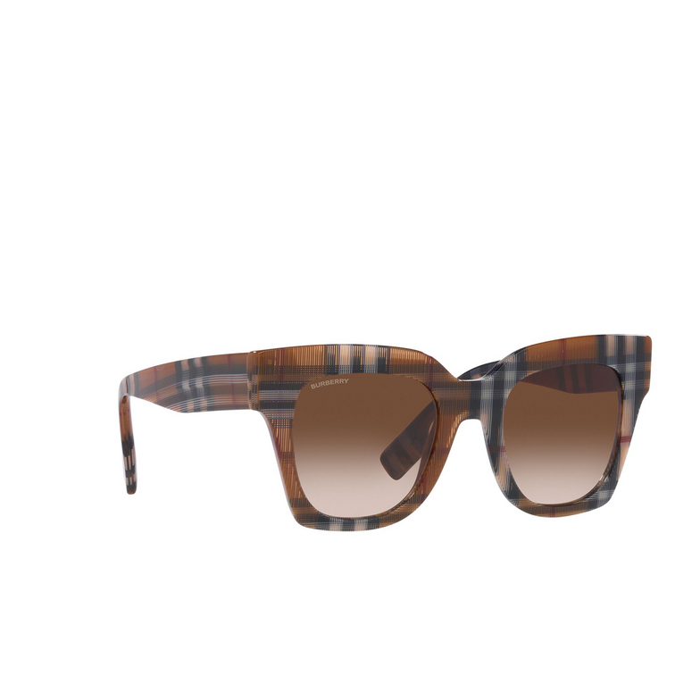 Lunettes de soleil Burberry KITTY 396713 check brown - 2/4
