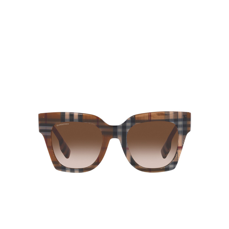 Lunettes de soleil Burberry KITTY 396713 check brown - 1/4
