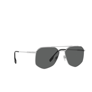 Burberry OZWALD Sunglasses 100587 silver - three-quarters view