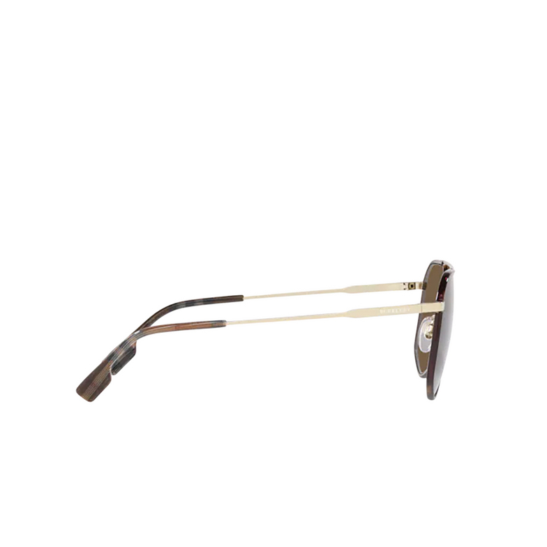 Burberry OZWALD Sunglasses 110973 light gold / dark havana - 3/4