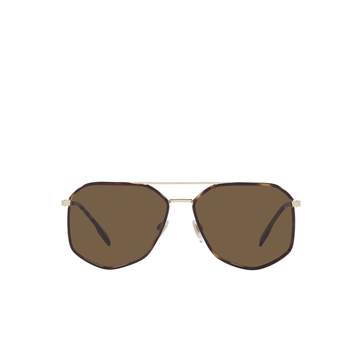 Burberry OZWALD Sunglasses 110973 Light Gold / Dark Havana - front view