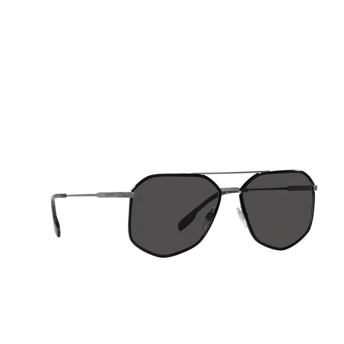 Burberry OZWALD Sunglasses 114487 Black - three-quarters view