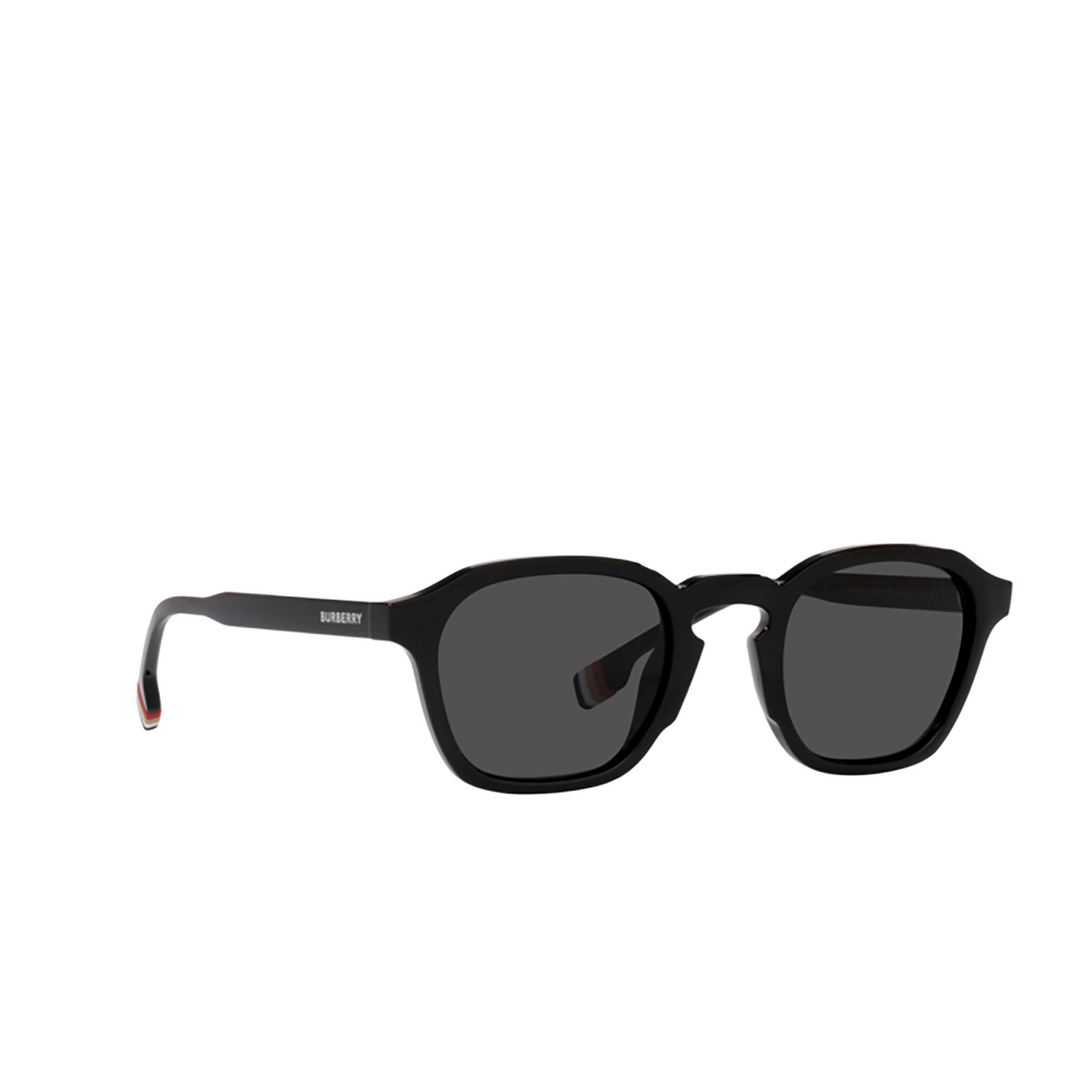 Burberry PERCY Sunglasses 300187 Black - three-quarters view