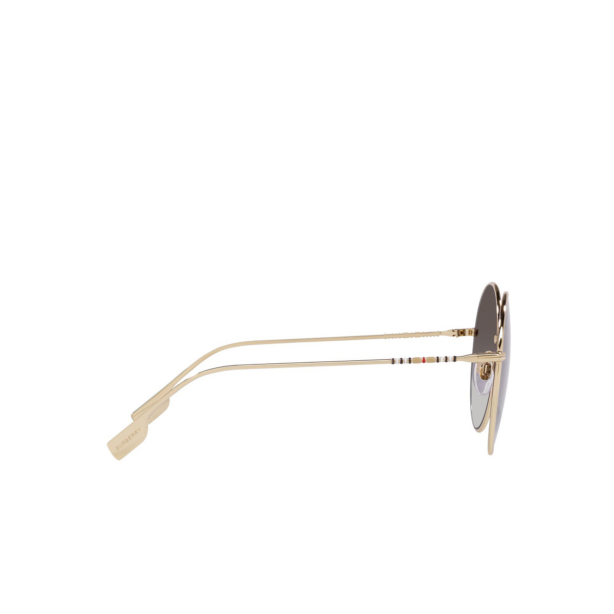 Burberry® Round Sunglasses: Pippa BE3132 color Light Gold 11098G - 3/3.