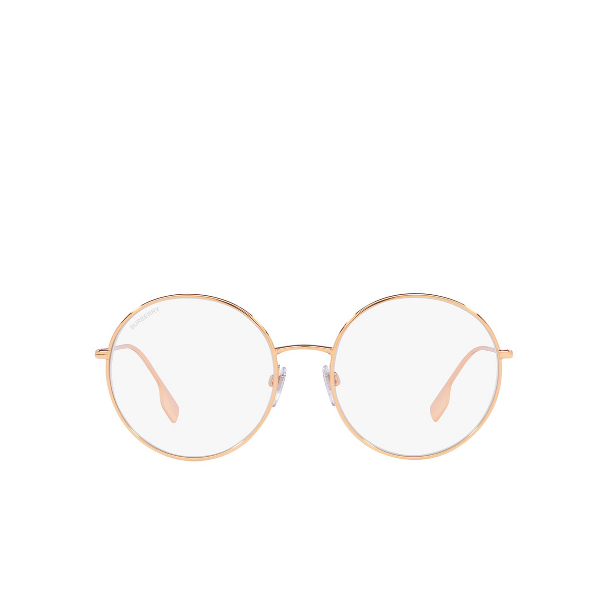Burberry® Round Sunglasses: Pippa BE3132 color Rose Gold 1337SB - front view.