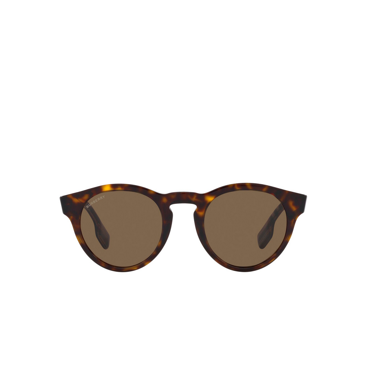 Burberry® Round Sunglasses: BE4359 Reid color 399173 Dark Havana - front view